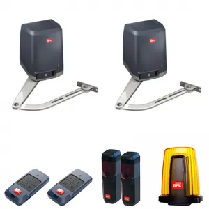 Kit automatizare porți batante BFT Virgo BT B20, 24V, pentru porți de până la 2 x 2 m și 200 kg/canat