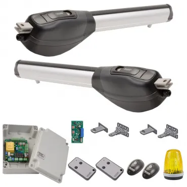 Kit automatizare poartă batantă Roger Technology R20/310, 2 x 2,5 m, 250 kg/canat, 230V