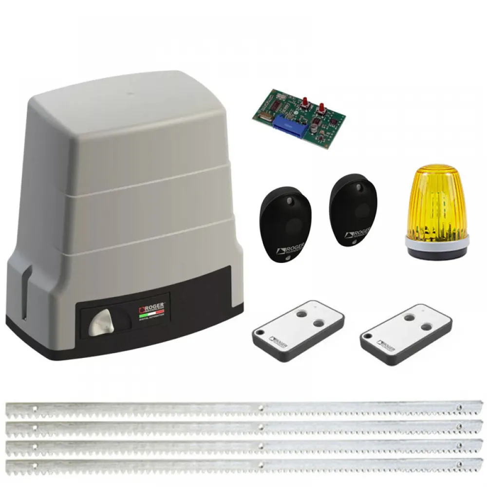 Kit automatizare poartă culisantă Roger Technology BH30/610/HS, Brushless 24V, High Speed 25 m/min, 600 kg